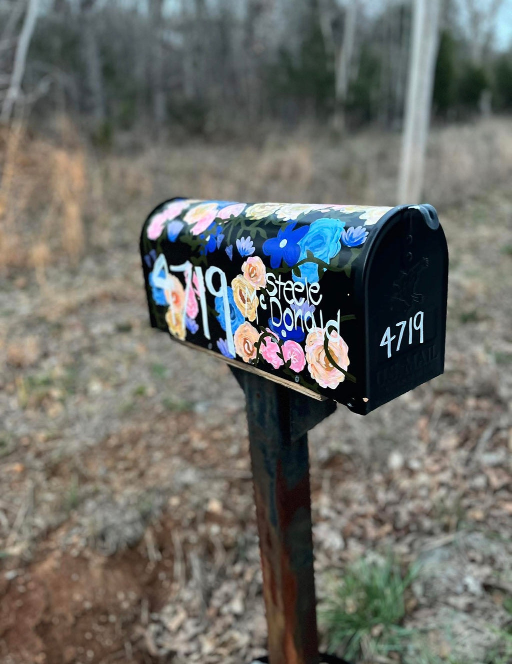 Jumbo Rural Mailbox-Floral